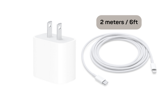 Apple USB-C-to-Lightning 2 Meter Cable + 20w Block