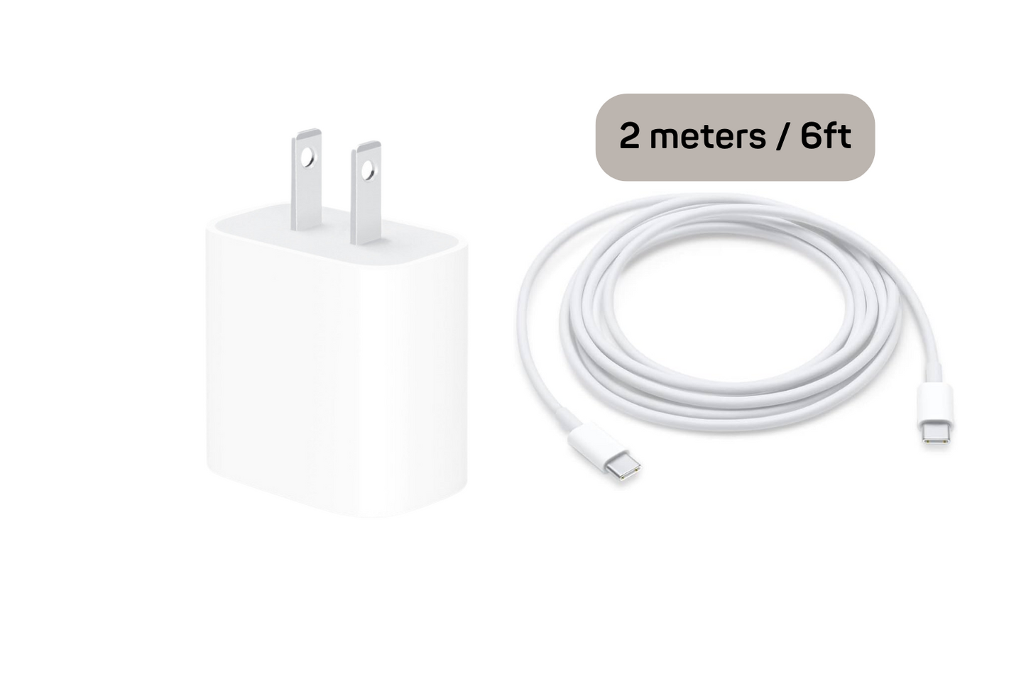 Câble Apple USB-C vers USB-C de 2 mètres + bloc 20w